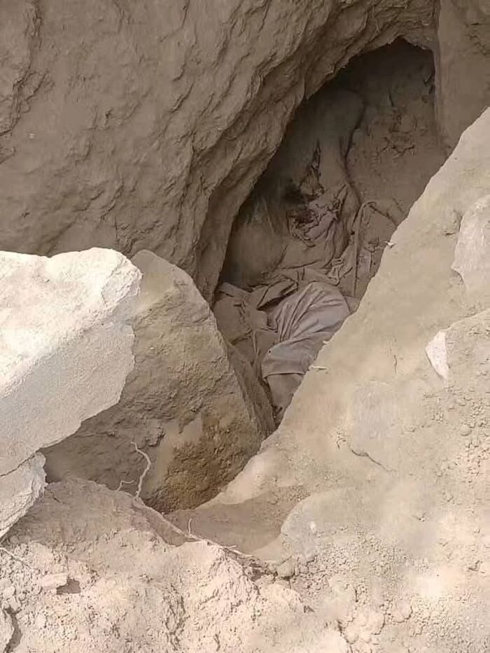 شاهد | نبش قبر في تعز لسرقة ذهب من جسم متوفي | صور