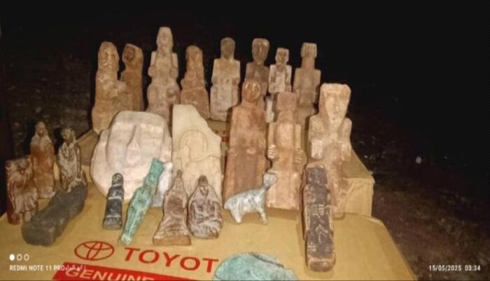 الى القرن الافريقي وكانت في كراتين مخصصة لقطع غيار السيارات.. إحباط محاولة تهريب آثار عبر باب المندب