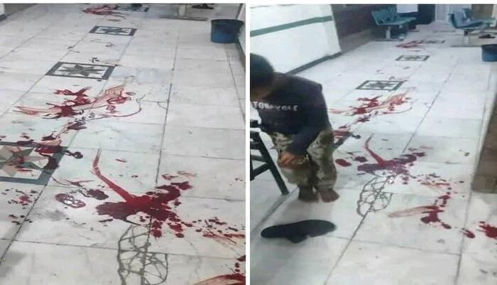 في تعز .. أطقم الإخوان الأمنية تحول مستشفى الروضة  إلى ساحة حرب وترتكب جريمة مروعة