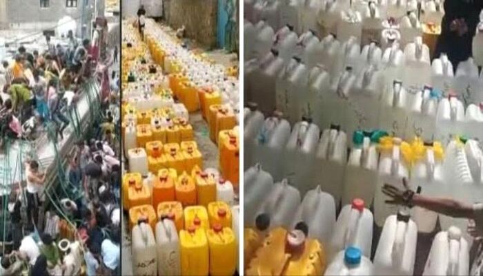 انفجار شعبي واسع | تعز تنتفض ضد العطش.. مظاهرة غاضبة تكشف نهب مياه المدينة بيد لواء إخواني