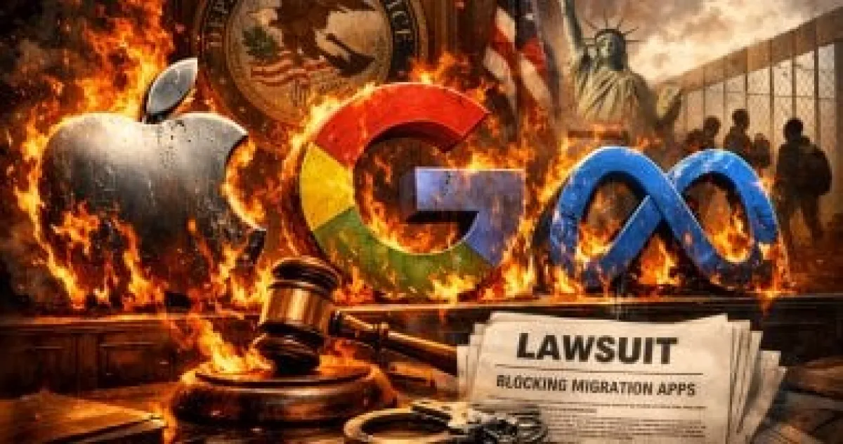 دعوى قضائية تتهم جوجل وأبل وميتا بحذف تطبيقات مراقبة الهجرة تحت ضغط أمريكي