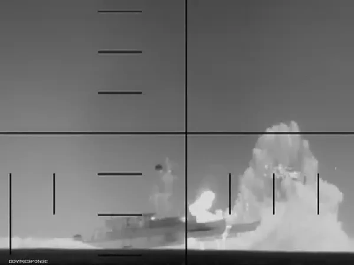 شاهد | فيديو يرصد إغراق الفرقاطة الإيرانية بطوربيد "الموت الصامت"