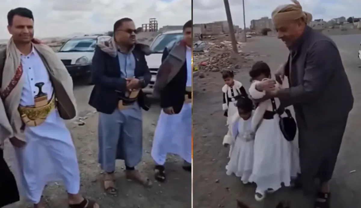 انتهاك صارخ في ذمار: فيديو يوثق إذلال مواطن أمام طفليه على يد قيادي حوثي