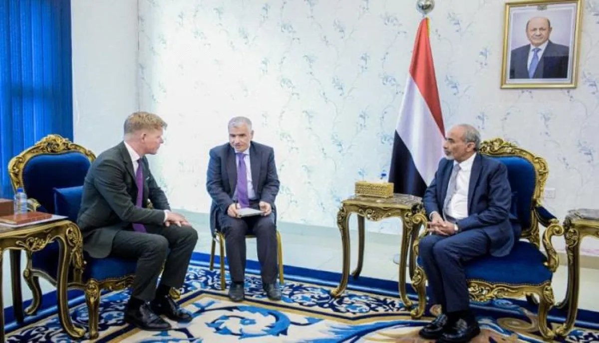 في عدن |  الصبيحي يستقبل المبعوث الأممي ويناقش جهود إحياء السلام والزنداني يناقش مع هانس مستجدات الأوضاع ويؤكد أهمية دفع ملف المحتجزين