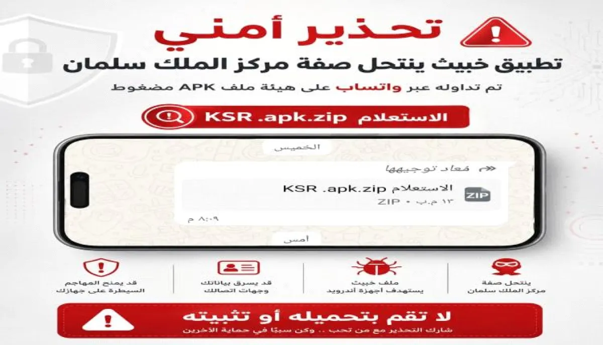 تحذير امني | "فخ الملك سلمان".. خبير رقمي يكشف عن برمجية تجسس متطورة تستبيح هواتف اليمنيين | تطبيق خبيث