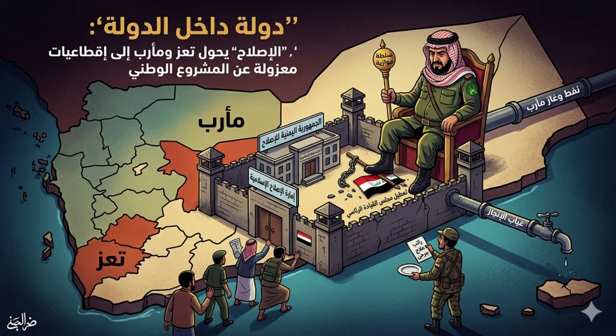 في اليمن | "دولة داخل الدولة": كيف حول "الإصلاح" تعز ومأرب إلى إقطاعيات تنظيمية معزولة عن المشروع الوطني؟