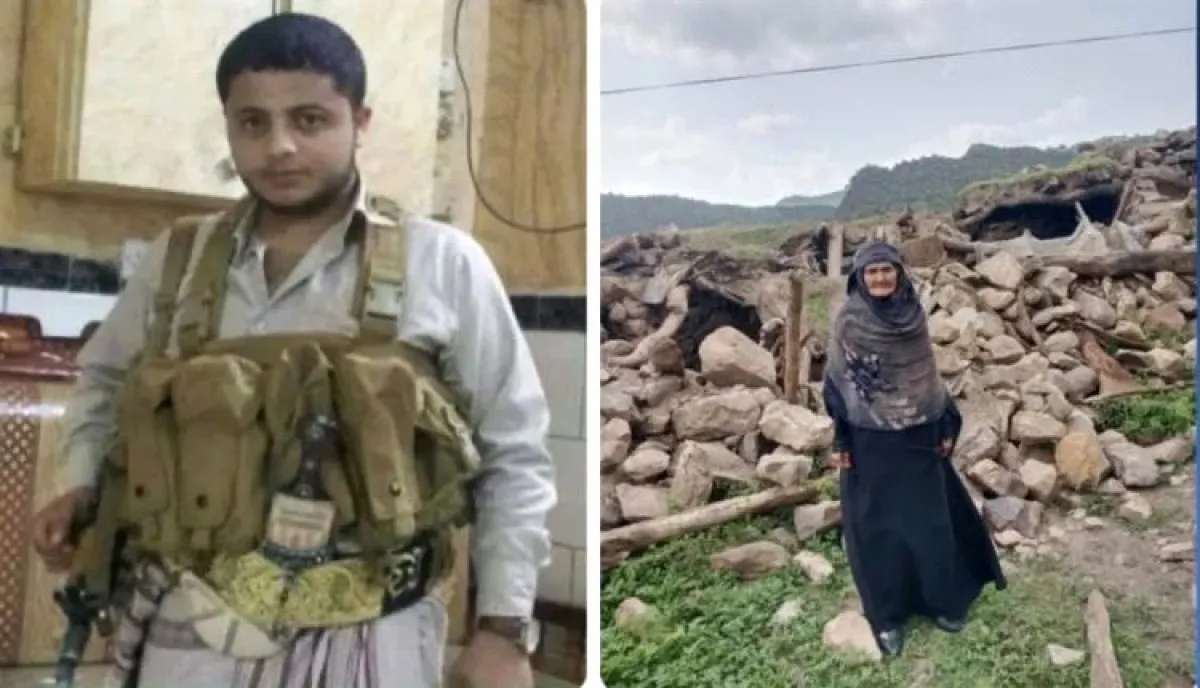 تجاوزت المائة عام من عمرها.. مسلح حوثي يهدم منزل امرأة مسنة في إب والأمن يتواطأ مع الجاني