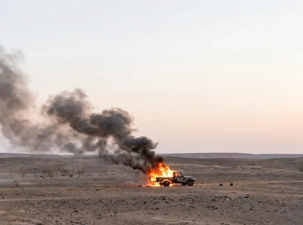 الجوف فوق صفيح ساخن.. كمين قبلي يستهدف طقماً حوثياً قرب برط العنان  ويوقع قتلى وجرحى