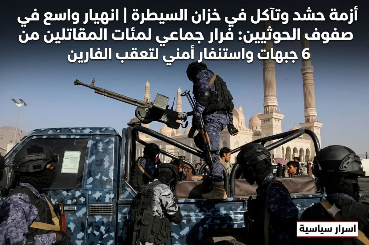 انهيار واسع في صفوف الحوثيين: فرار جماعي من 6 جبهات واستنفار استخباراتي لملاحقة مئات المقاتلين
