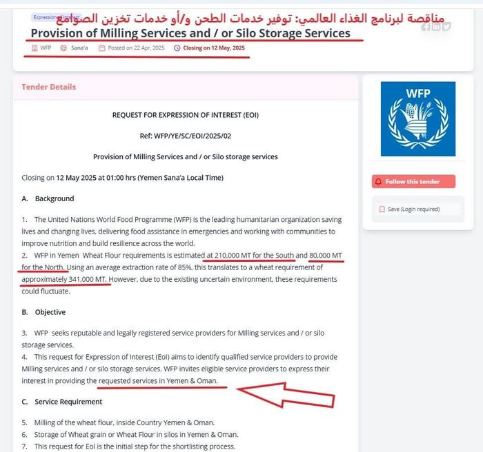 شبهات فساد داخل البرنامج .. اتهام الغذاء العالمي بتفصيل مناقصات لصالح شركات حوثية مدرجة على قوائم العقوبات | اسماء وتفاصيل