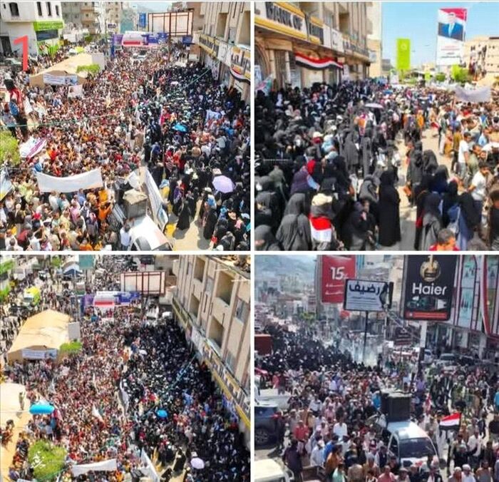 شاهد | انتفاضة وغضب شعبي غير مسبوقين في تعز للمطالبة بمحاسبة قتلة المشهري.. صور وفيديو