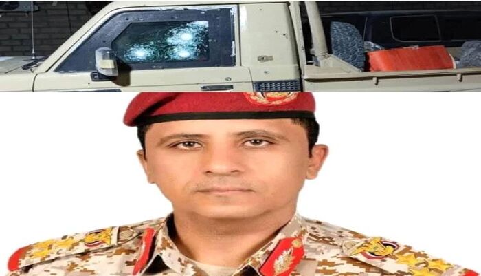 كمين غادر نفذته عناصر ارهابية .. قائد اللواء 22 مشاة ينجو من محاولة اغتيال ثانية على طريق مأرب - الجوف